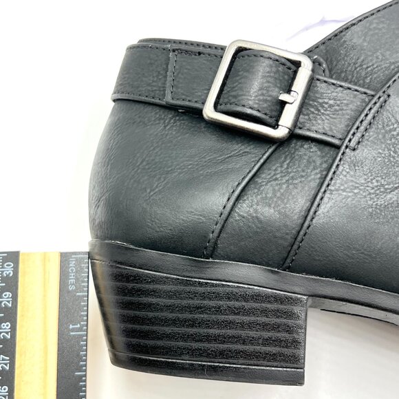 Lifestride Womens Size 11 Alexi Black Faux Vegan Leather Ankle Boots Booties - Picture 12 of 13